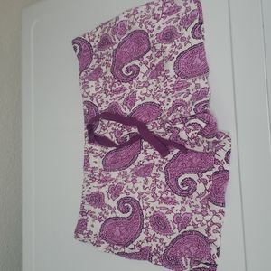 Purple Paisley Lounge Shorts NWOT sz M Nordstrom